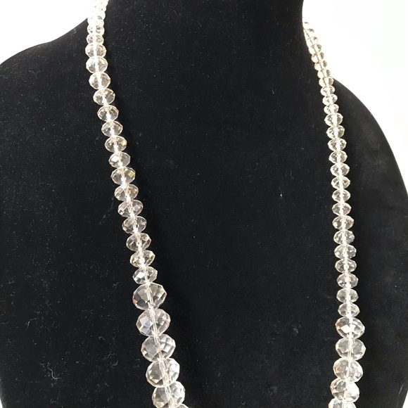 Talbots Glass Faceted Graduated Bead Necklace - Picture 3 of 6